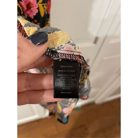 Express black floral tank midi dress size xs - Picture 7 of 11